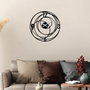 Wallity Reloj de Pared Decorativo de Metal Negro 49 x 49 cm